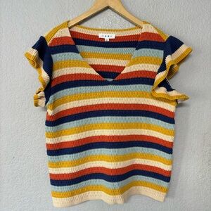 THML Multicolor Striped Knit Blouse